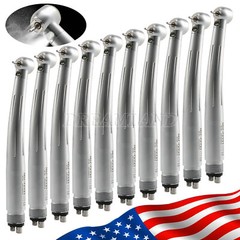 1-10 Self Power Dental LED Fiber Optic E-generator 3 Spray Handpiece 4 Hole
