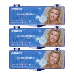 AZDENT Dental Orthodontic Ceramic Bracket Braces Roth MBT 0.022/ 018 Hooks 3 4 5