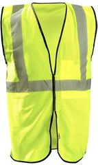 OccuNomix Mens Class 2 Mesh Single Stripe Safety Vests Yellow 2x/3x Large NEW