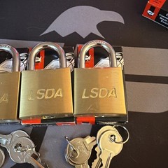 Lot of 4 LSDA Commercial Grade Sold Brass Paired Padlocks KA801 BP400 Brand NEW