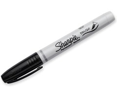 New Sharpie Black Brush Tip Permanent Marker 12 Pack