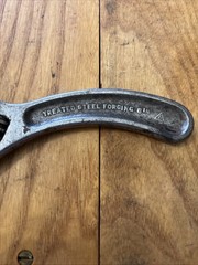 Vintage The Billings & Spencer 6” S Shaped Crescent Wrench USA Salesman Size