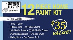 12 Piece Home Paint Kit – Brush, Tray, Liner, Roller, Mini Roller Blue