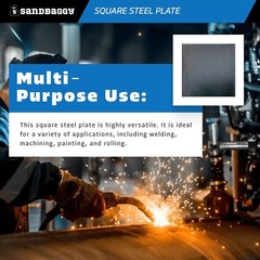 Sandbaggy Square Steel Plate – Hot Rolled Steel – Burr Free, Rust Resistant