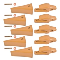 Brand New 1193204 Backhoe Bucket Shanks & 1U3202 Bucket Teeth with Pins Retainer