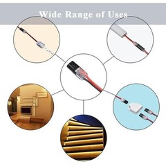 200pcs Double-Wire Plug-in Connector, Cable Clamp with Locking Buckle, AWG 18-22