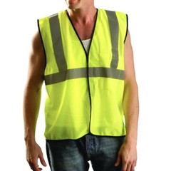 OccuNomix Mens Class 2 Mesh Single Stripe Safety Vests Yellow 2x/3x Large NEW