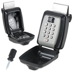 Lifronkit Car Window Punch Button Lock Box, Black Portable Car Key Lock Box, …