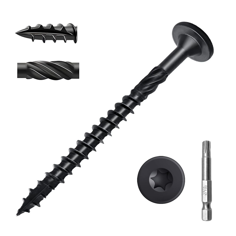 3 Inch Deck Screws 50 Pack Heavy-Duty Rust Resistant Timber Screws