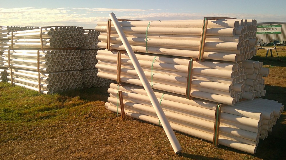 PVC Pipe – 6″ x 10′ – SCH40 – Plain End – Plastic Pipe, Industrial Tubing