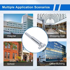 Panic Bar for Exit Door Commercial Emergency Push Bar Lock Stainless Steel