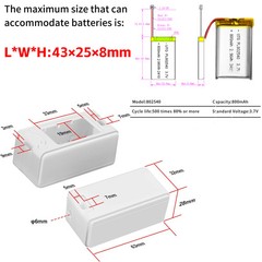 Meshtastic Heltec V3 ESP32 Lora 32 Dev-Board Kit 800Mah Battery Case SX1262 Tri-