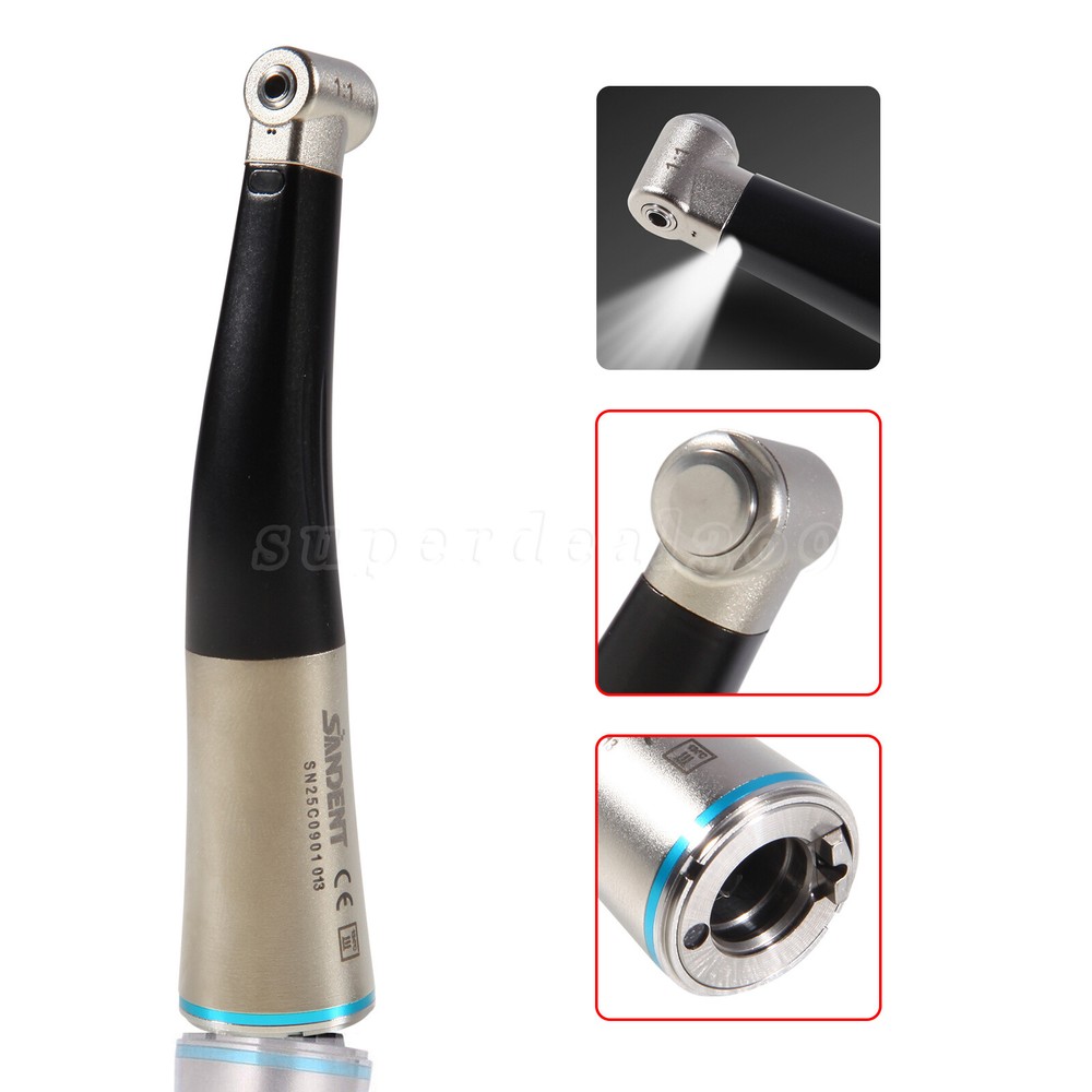 Dental 1:1 Fiber Optic LED Contra Angle Low Speed Handpiece Fit NSK MX
