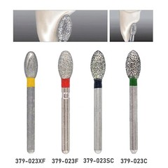 Dental Diamond Burs Cutting Drill Egg 379-023F/XF/C/SC For High Speed Handpiece