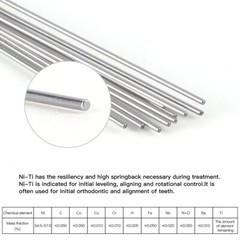 100pcs Dental Ortho Super Elastic NITI Arch Wire Round Ovoid/Natural Form/Square
