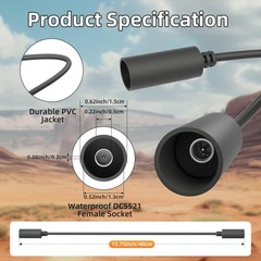 Starlink Mini/Gen 3 DC Cable Coupler, Starlink Mini Power Cable Extension DC …