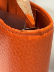 Rare HTF Filofax Orange Leather Finsbury Personal Organizer Planner 7.5″Ht 5.25W