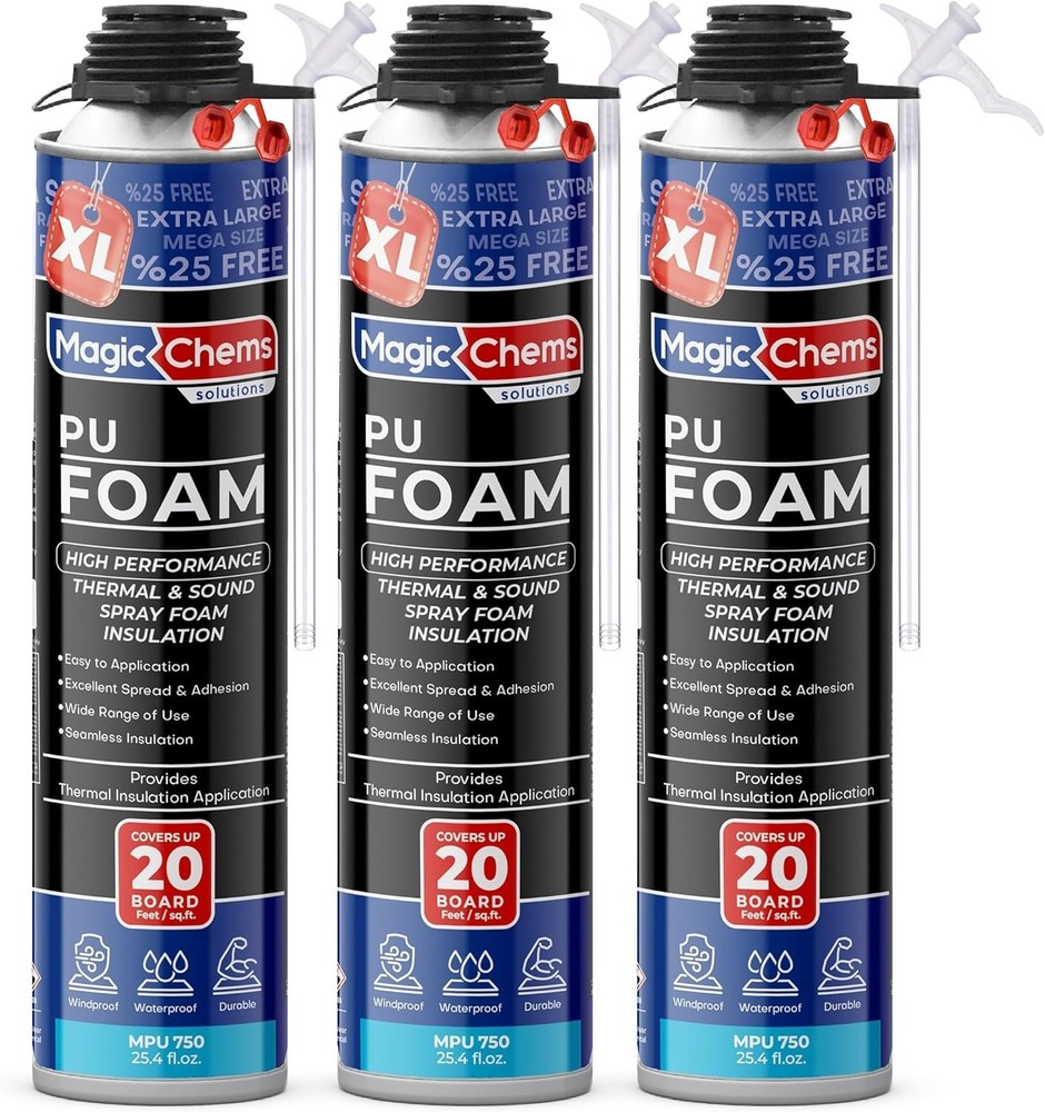 Spray Foam Insulation (3 Pack-25.4 oz) Expanding Foam Sealant