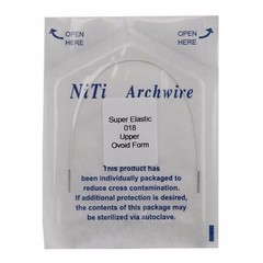 Dental Orthodontic White Color Coated Niti Arch Wire Round Super Elastic Ovoid