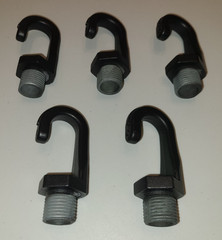 5 Light Fixture Hooks / Hangers with Wire Pass Through, 1/2″ Trade Size Mounting