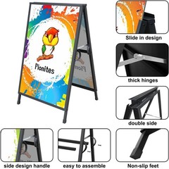 Weather-Resistant A Frame Sign Holder for 24×36 Posters – Portable Display