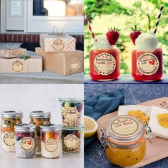 500Pcs Homemade with Love Stickers with Lines Jar Canning Labels for Baked Pa…