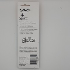 BIC 4-Color Marvel Avengers Ball Point Pens Iron Man Captain America 2 Pack
