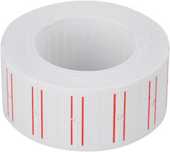 10 Rolls 6000 White Price Gun Labels for Mx-5500 – with Double Red Line Visibili