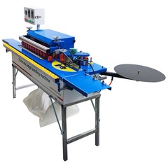 Woodworking Edge Bander for Curve Straight Line Edge Banding W/Dust Device,Stand