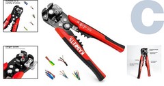 Durable Alloy Steel Wire Stripper & Crimper – Automatic 3-in-1 Utility Tool