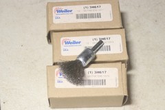 Lot of 3 Weiler 10013 1/2″ Diameter Stainless Steel Fine Wire Brushes