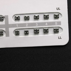 20Pcs/Set Dental Ortho Edgewise Metal Bracket 018/022 No/3/345 Hooks Monoblock