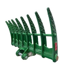 JMA 48in Backhoe Brush Rake 6.5-9 Ton 45mm Pin-On Land Clearing Grapple Steel
