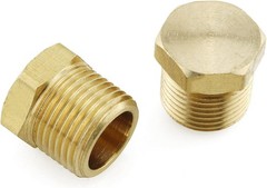 2Pcs 3/8″ Male NPT Brass Hex Head Pipe Plug Threaded Fitting Coupler Adapter