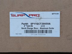 Surf Pro SP11QCT20050A Quick Change Discs, 2″ Turn-On, Aluminum Oxide, 50 Ct Box