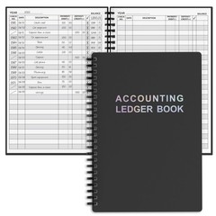 Accounting Ledger Book – A5 Check Register for Small Businesses & Personal Use,