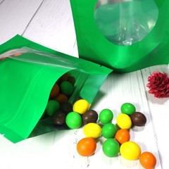 14g Heat-Sealable Stand-Up Bags-Custom Pouch with Clear Window for Candy&Treats