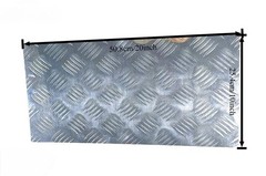 2x Heavy Aluminum Diamond Plate 254mm by 508mm Trailer Garage Sheet