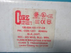 Core Components LE12100 Control Transformer 120-024-100-1TF-CB 96Va 120 To 24Vac