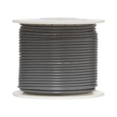 10 AWG Stranded Hook Up Wire, Gray, 100 ft, 0.187″ Dia, UL3173, 600V