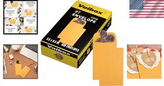 500 Count 3.5×6.5 Kraft Paper Coin Envelopes with Gummed Flap for Storage