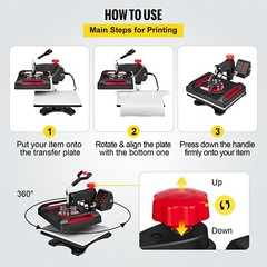 Heat Press Machine Sublimation Machine 15 x 12 Inch 11 In 1 Kit Heat Press