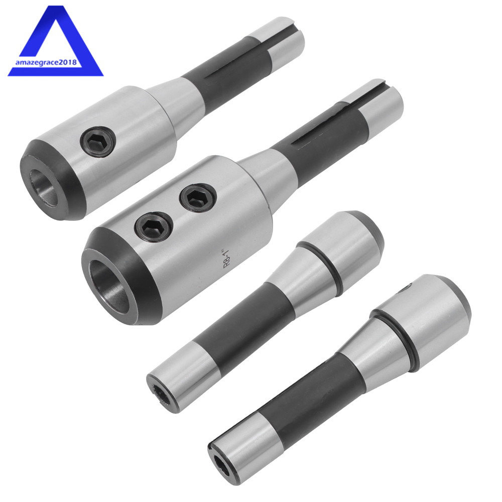 4 Pcs R8 End Mill Holder Set 3/8″ 1/2″ 3/4″ 1″ Adapter For CNC Milling