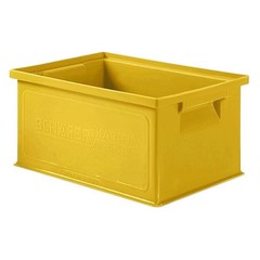 Ssi Schaefer 1463.130906Yl1 Solid & Stackable Straight Wall Storage Container,