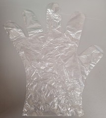 4 Boxes of New Uline 500 Polyethylene Gloves Clear 1 Mil S-7895 Single Use