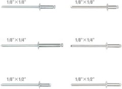 Professional Pop Rivet Gun Heavy Duty Hand Riveter Kit with Assorted 120 Rivets