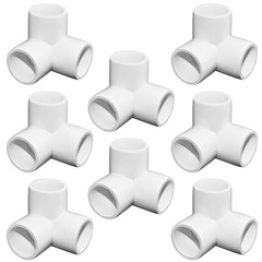 SDTC Tech 1/2 3 Way PVC Fitting Furniture Grade Pipe Right Angle Three-Dimension