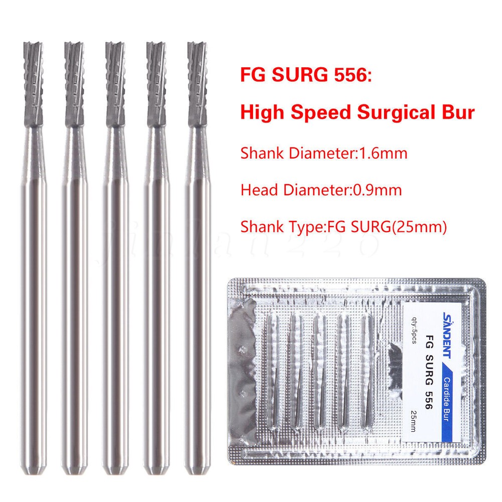 Dental Surgical Burs 2-5 557 330 Long FG SURG FGOS SL Carbide Bur For High Speed