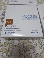 ZeniCOL 4 X 4 Inch Collagen Wound Dressing 29 Count NEW SEALED REF 90044