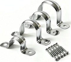 30PCS 3/4″ Tension Clips – Stainless Steel Pipe Clamps with Installation Screws